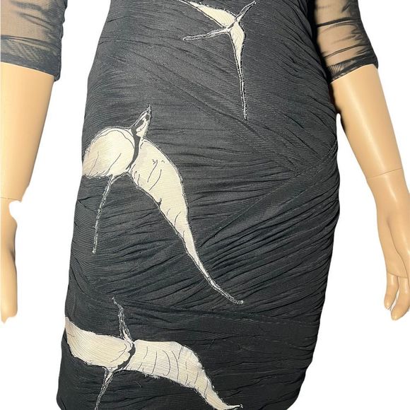 Foley + Corinna black Tulle Dress fitted - Picture 2 of 12